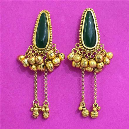 Antique Classic Earring With Matte Gold Plating
