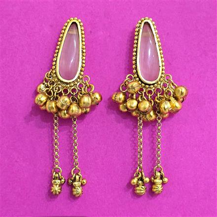 Antique Classic Earring With Matte Gold Plating