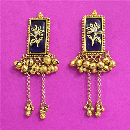 Antique Classic Earring With Matte Gold Plating