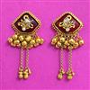 Antique Classic Earring With Matte Gold Plating