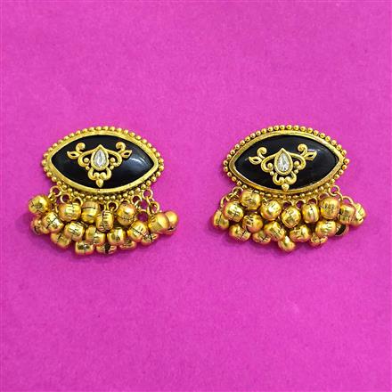Antique Classic Earring With Matte Gold Plating