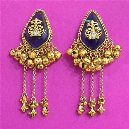 Antique Classic Earring With Matte Gold Plating