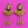 Antique Classic Earring With Matte Gold Plating