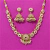 Antique Moti Necklace Set With Matte Gold Plating