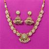 Antique Moti Necklace Set With Matte Gold Plating