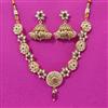 Antique Classic Necklace Set With Matte Gold Plating