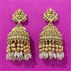 Antique Jhumki With Matte Gold Plating
