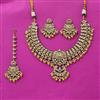 Antique Classic Necklace Set With Matte Gold Plating