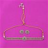 Antique Moti Necklace Set With Mehndi Plating