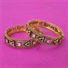 Antique Openable Bangles With Matte Gold Plating
