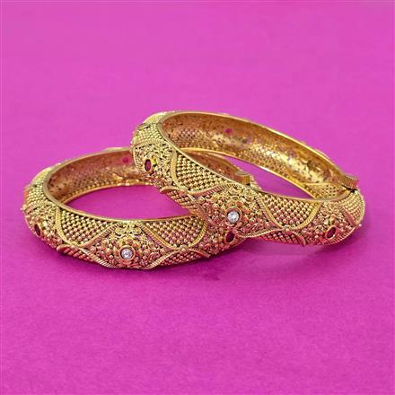 Antique Openable Bangles With Gold Plating