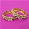 Antique Moti Bangles With Matte Gold Plating