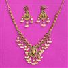 Antique Temple Necklace With Matte Gold Plating