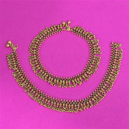 Antique Classic Payal With Matte Gold Plating