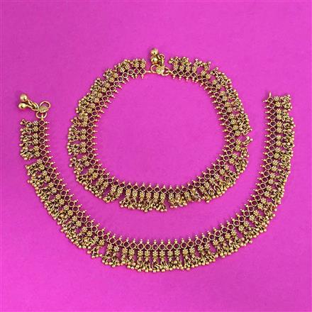 Antique Classic Payal With Matte Gold Plating