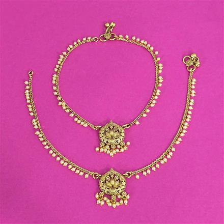 Antique Classic Payal With Matte Gold Plating