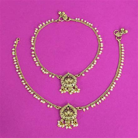 Antique Classic Payal With Matte Gold Plating