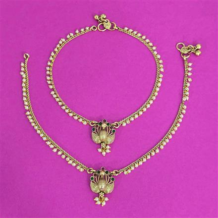 Antique Classic Payal With Matte Gold Plating