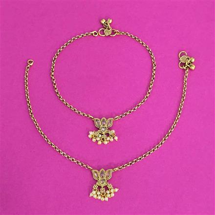 Antique Classic Payal With Matte Gold Plating