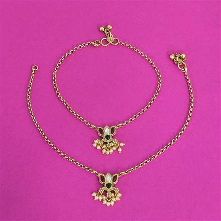 Antique Classic Payal With Matte Gold Plating