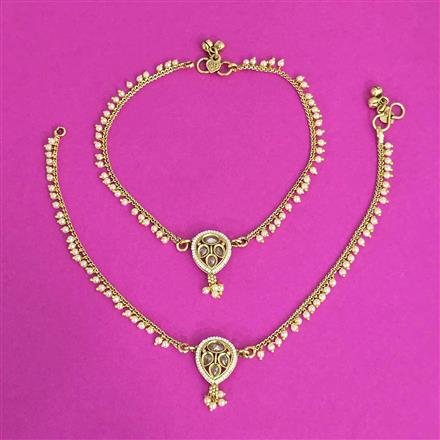 Antique Classic Payal With Matte Gold Plating