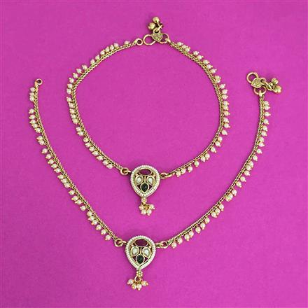 Antique Classic Payal With Matte Gold Plating