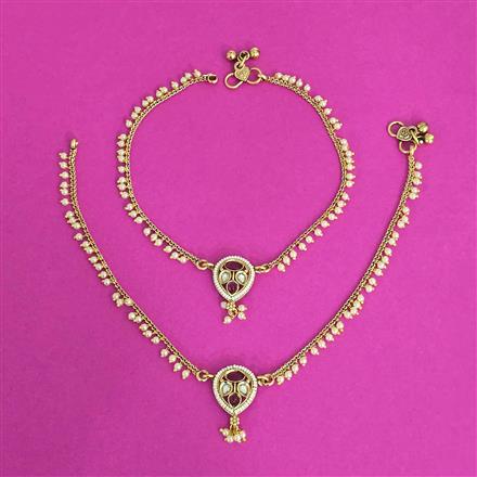 Antique Classic Payal With Matte Gold Plating