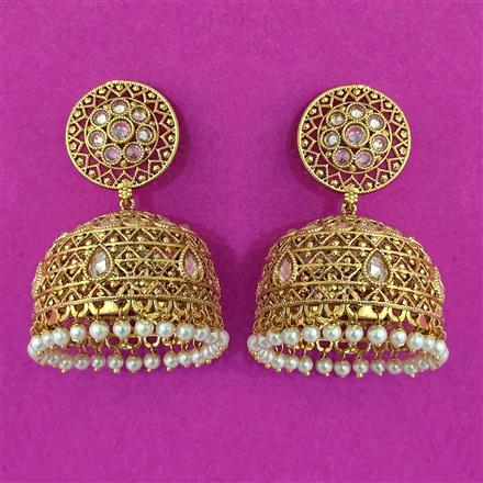 Antique Jhumki With Gold Plating