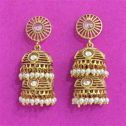 Antique Jhumki With Gold Plating