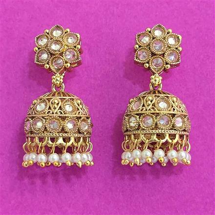 Antique Jhumki With Gold Plating
