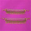 Antique Moti Ear Chain With Matte Gold Plating
