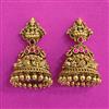 Antique Temple Earring With Matte Gold Plating
