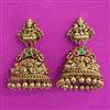 Antique Temple Earring With Matte Gold Plating