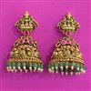 Antique Temple Earring With Matte Gold Plating