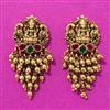 Antique Temple Earring With Matte Gold Plating