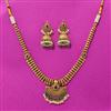 Antique Classic Necklace Set With Matte Gold Plating