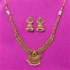 Antique Classic Necklace Set With Matte Gold Plating