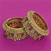 Antique Openable Bangles With Matte Gold Plating