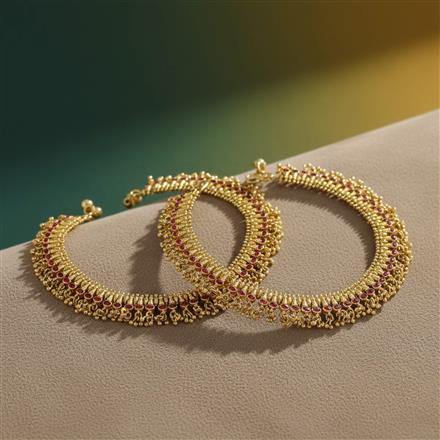Antique Classic Payal With Matte Gold Plating