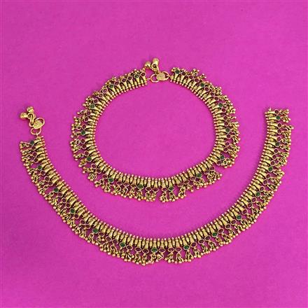 Antique Classic Payal With Matte Gold Plating