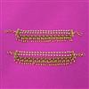 Antique Moti Ear Chain With Matte Gold Plating