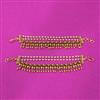 Antique Moti Ear Chain With Matte Gold Plating