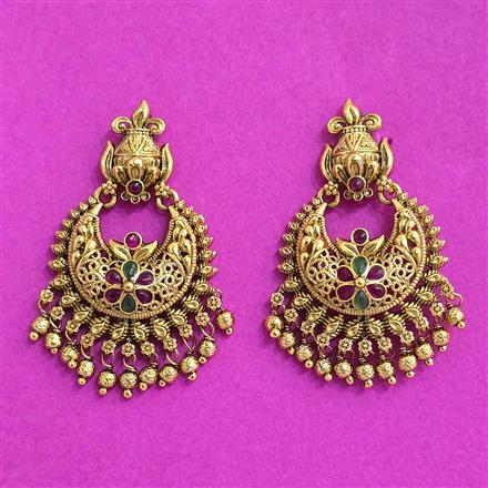 Antique Classic Earring With Matte Gold Plating