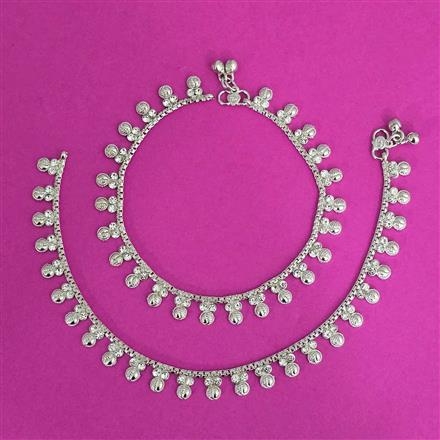 Antique Delicate Payal With Rhodium Plating
