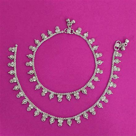 Antique Delicate Payal With Rhodium Plating