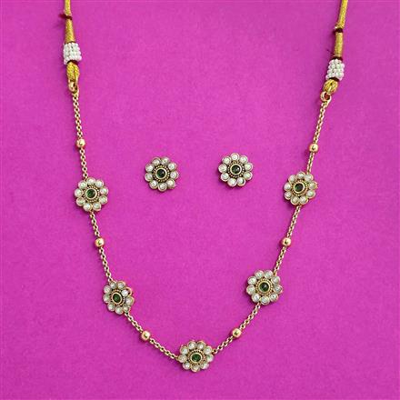 Antique Delicate Necklace Set With Gold Plating