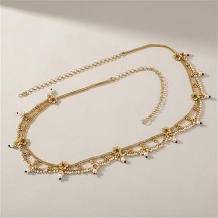 Antique Moti Belt With Gold Plating