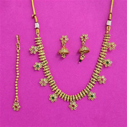 Antique Classic Necklace Set With Gold Plating