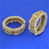 Antique Moti Bangles With Matte Gold Plating