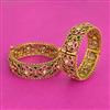 Antique Openable Bangles With Matte Gold Plating